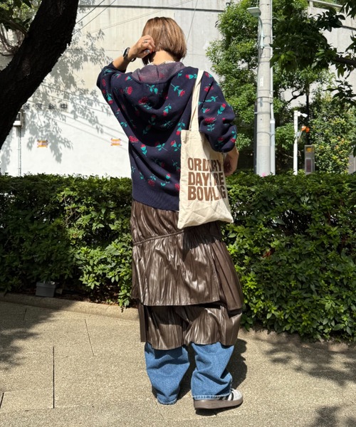 RODEO CROWNS WIDE BOWL（ロデオクラウンズワイドボウル）の「レザーライクフリルティアードスカート（スカート・レディース・ブラック/ブラウン/カーキ・FREE）」の21枚目の写真