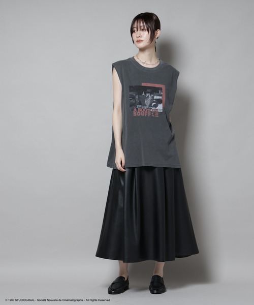 NANO universe(ナノユニバース)の「SmokeTシャツ(Tシャツ/カットソー・レディース・オフホワイト/チャコール・FREE)」の14枚目の写真