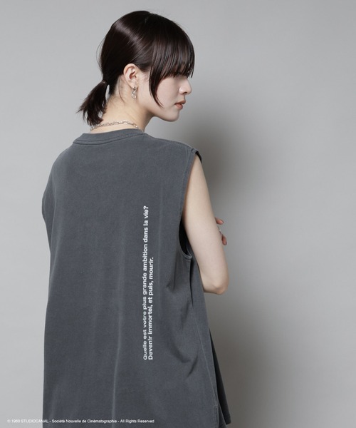 NANO universe(ナノユニバース)の「SmokeTシャツ(Tシャツ/カットソー・レディース・オフホワイト/チャコール・FREE)」の12枚目の写真