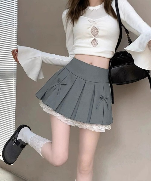 セール】ボックスプリーツスカート ミニスカート夏（スカート