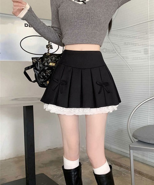 Miniministore(ミニミニストア)の「ボックスプリーツスカート ミニスカート夏(スカート・レディース・グレー/ブラック・L/S/XL/2XL/M)」の11枚目の写真