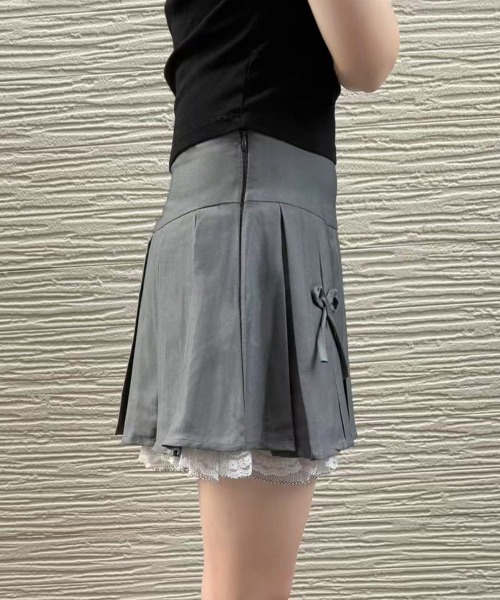 Miniministore(ミニミニストア)の「ボックスプリーツスカート ミニスカート夏(スカート・レディース・グレー/ブラック・L/S/XL/2XL/M)」の18枚目の写真