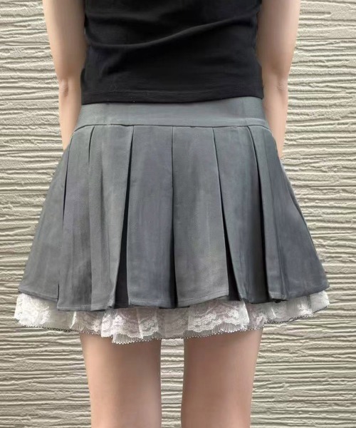 Miniministore(ミニミニストア)の「ボックスプリーツスカート ミニスカート夏(スカート・レディース・グレー/ブラック・L/S/XL/2XL/M)」の19枚目の写真