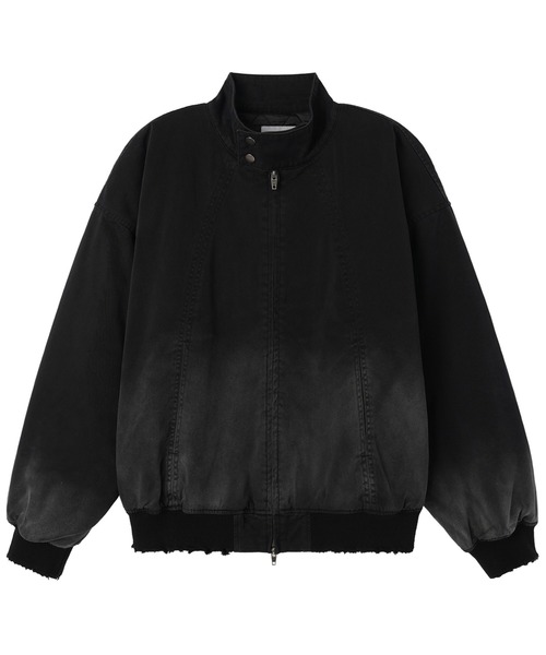 OY（オーワイ）の「『OY/オーワイ』 CURVED PANEL WASHED DAMAGE BOMBER JACKET/カーブパネル ボンバージャケット（その他アウター・レディース・ブラック・L）」の9枚目の写真