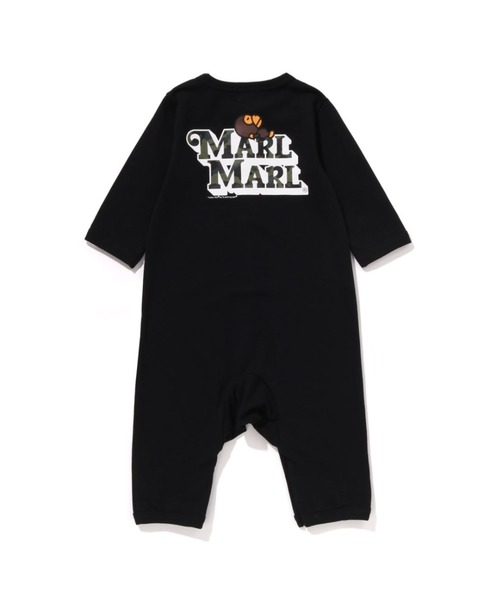 A BATHING APE（アベイシングエイプ）の「BAPE X MARLMARL - 1ST CAMO BABY MILO ROMPERS（ロンパース・キッズ・ベージュ/ホワイト/ブラック・80/70）」の5枚目の写真