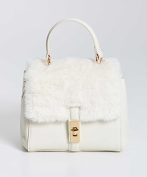 NOELA | ワンハンドル２ＷＡＹファーフラップバッグ(ハンドバッグ)