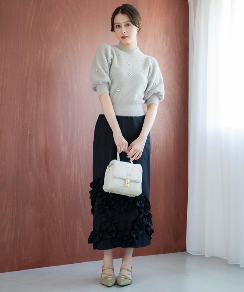 NOELA（ノエラ）の「ワンハンドル２ＷＡＹファーフラップバッグ（ハンドバッグ・レディース・オフホワイト/モカ・フリー）」の13枚目の写真