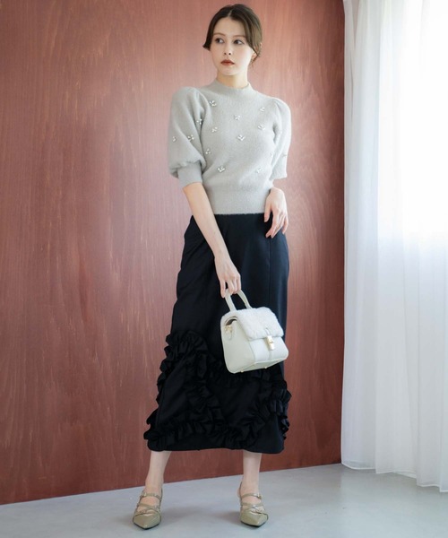 NOELA（ノエラ）の「ワンハンドル２ＷＡＹファーフラップバッグ（ハンドバッグ・レディース・オフホワイト/モカ・フリー）」の14枚目の写真