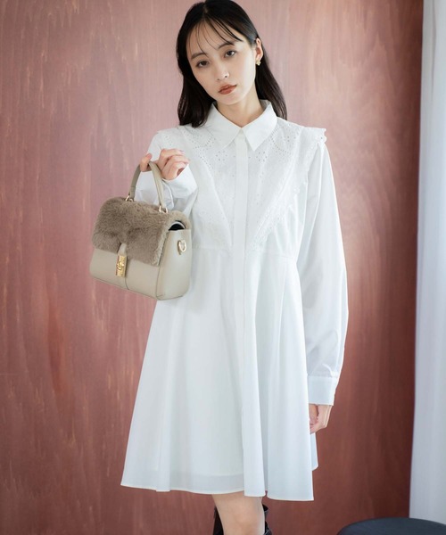 NOELA（ノエラ）の「ワンハンドル２ＷＡＹファーフラップバッグ（ハンドバッグ・レディース・オフホワイト/モカ・フリー）」の17枚目の写真