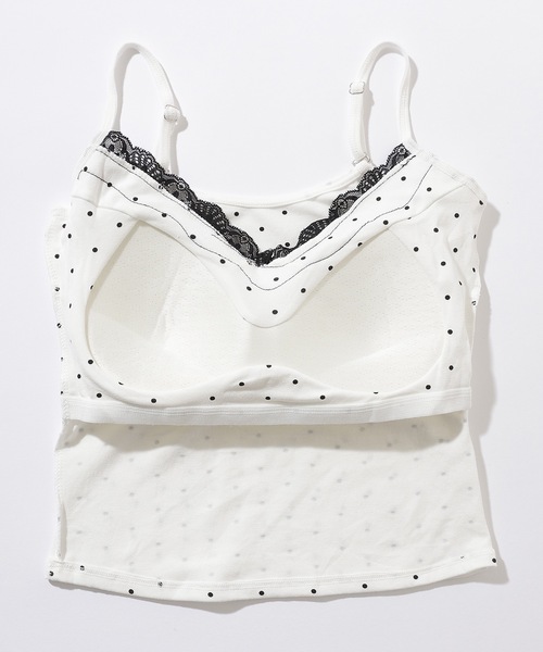 Lace Ladies(レースレディース)の「ドット レース カップ付き キャミソール トップス(キャミソール・レディース・グレー/ブラック/ホワイト・FREE)」の13枚目の写真