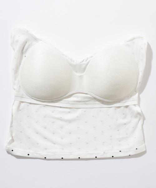 Lace Ladies(レースレディース)の「ドット レース カップ付き キャミソール トップス(キャミソール・レディース・グレー/ブラック/ホワイト・FREE)」の14枚目の写真