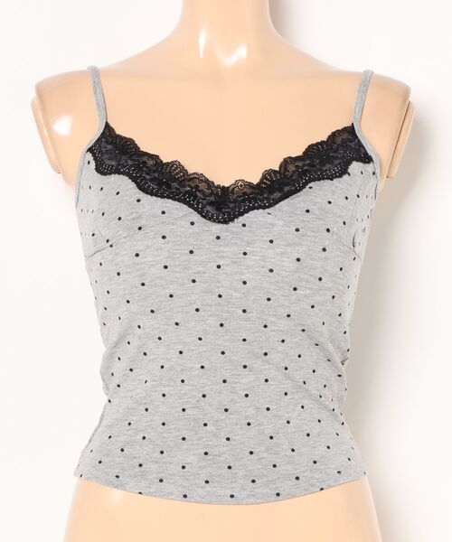 Lace Ladies(レースレディース)の「ドット レース カップ付き キャミソール トップス(キャミソール・レディース・グレー/ブラック/ホワイト・FREE)」の19枚目の写真