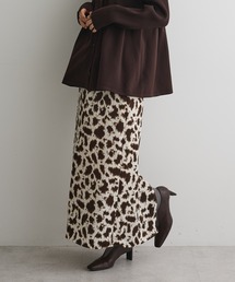 CRAFT STANDARD BOUTIQUE | ヒョウ柄プリントIラインスカート(スカート)