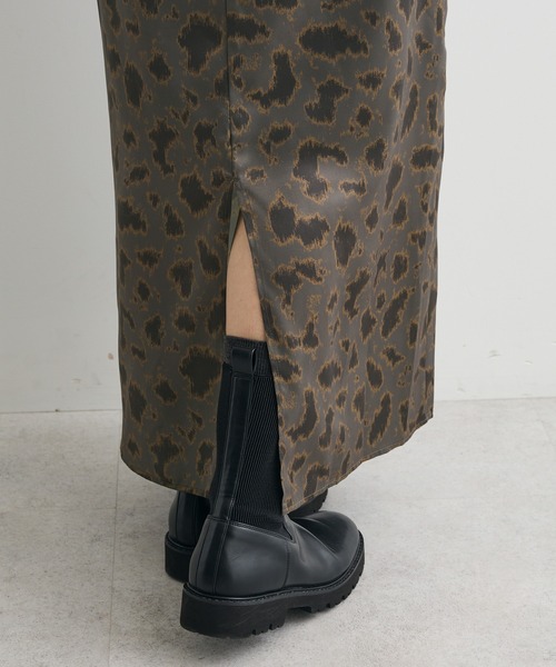 CRAFT STANDARD BOUTIQUE（クラフトスタンダードブティック）の「ヒョウ柄プリントIラインスカート（スカート・レディース・グレー/ベージュ・FREE）」の18枚目の写真