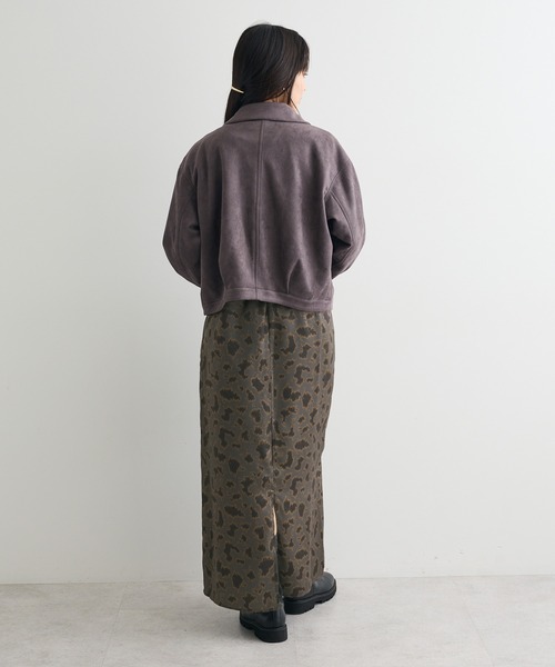 CRAFT STANDARD BOUTIQUE（クラフトスタンダードブティック）の「ヒョウ柄プリントIラインスカート（スカート・レディース・グレー/ベージュ・FREE）」の14枚目の写真