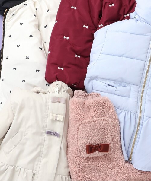 apres les cours(アプレレクール)の「【洗える】ペプラム中綿アウター(ダウンジャケット/コート・キッズ・サックスブルー/ブラック/サーモンピンク・90/80/140/130/120/110/100)」の18枚目の写真