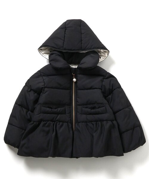 apres les cours(アプレレクール)の「【洗える】ペプラム中綿アウター(ダウンジャケット/コート・キッズ・サックスブルー/ブラック/サーモンピンク・90/80/140/130/120/110/100)」の19枚目の写真