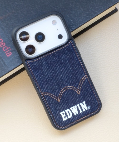 EDWIN（エドウィン）の「iPhone17 iPhone17Pro エドウィン MagSafe対応背面/デニム（スマホケース/カバー・メンズ・ブラック/インディゴブルー・iPhone 17/iPhone 17 Pro）」の8枚目の写真