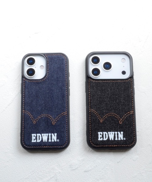 EDWIN（エドウィン）の「iPhone17 iPhone17Pro エドウィン MagSafe対応背面/デニム（スマホケース/カバー・メンズ・ブラック/インディゴブルー・iPhone 17/iPhone 17 Pro）」の6枚目の写真