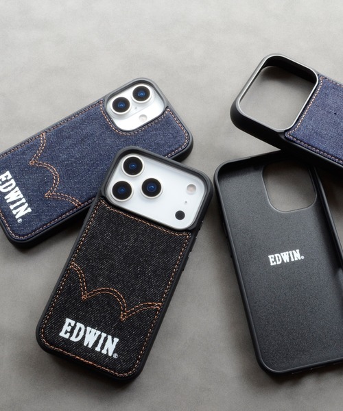 EDWIN（エドウィン）の「iPhone17 iPhone17Pro エドウィン MagSafe対応背面/デニム（スマホケース/カバー・メンズ・ブラック/インディゴブルー・iPhone 17/iPhone 17 Pro）」の7枚目の写真