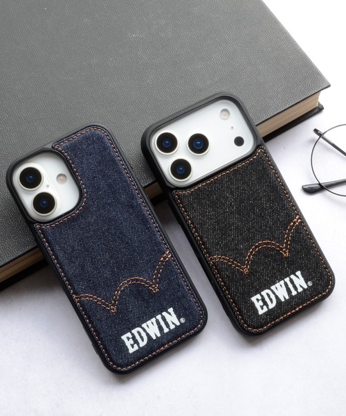 EDWIN（エドウィン）の「iPhone17 iPhone17Pro エドウィン MagSafe対応背面/デニム（スマホケース/カバー・メンズ・ブラック/インディゴブルー・iPhone 17/iPhone 17 Pro）」の10枚目の写真