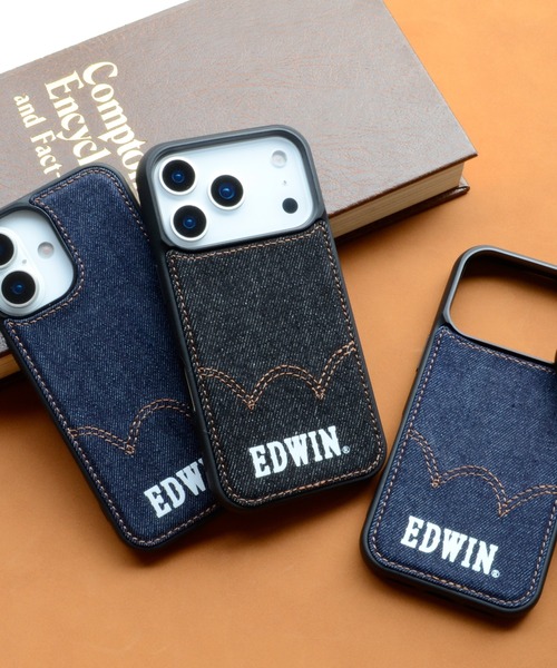 EDWIN（エドウィン）の「iPhone17 iPhone17Pro エドウィン MagSafe対応背面/デニム（スマホケース/カバー・メンズ・ブラック/インディゴブルー・iPhone 17/iPhone 17 Pro）」の3枚目の写真