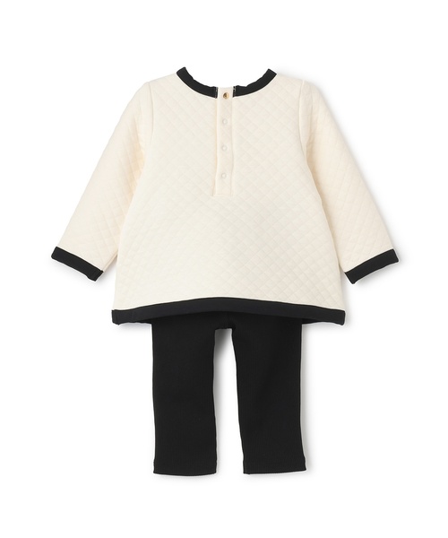 バイカラーキルトトップス&レギンスセット（その他ベビーウェア