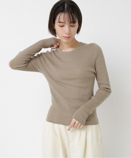 RNA-N(アールエヌエーエヌ)の「K2727 カシミヤウールブレンドプルオーバー(ニット/セーター・レディース・アイボリー/チャコール/グレー/ブラック・FREE)」の12枚目の写真