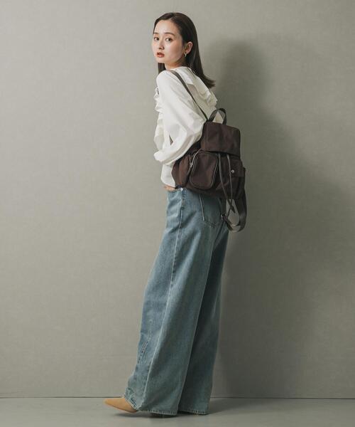 SENSE OF PLACE by URBAN RESEARCH(センスオブプレイスバイアーバンリサーチ)の「撥水マルチポケットナイロンリュック(バックパック/リュック・レディース・ブラウン/ブラック・ONE)」の9枚目の写真