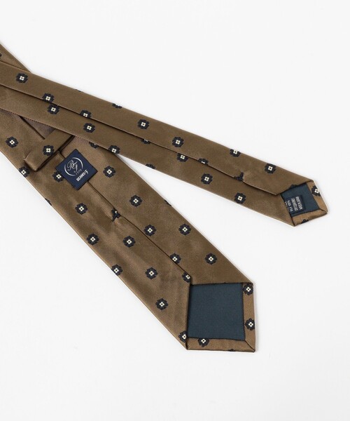 BEAMS F（ビームスエフ）の「シルク 小紋柄 ジャカード ネクタイ（ネクタイ・メンズ・オリーブ/ネイビー・ONE SIZE）」の3枚目の写真