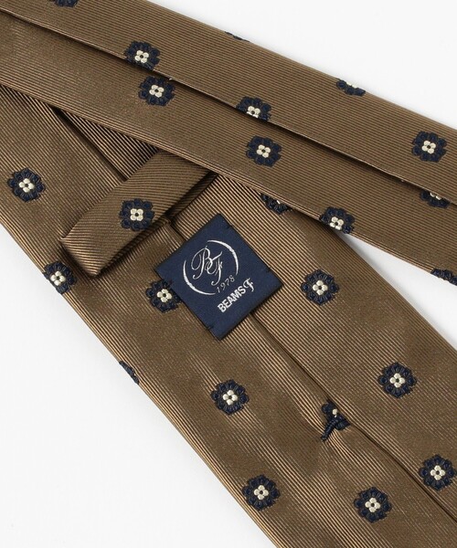 BEAMS F（ビームスエフ）の「シルク 小紋柄 ジャカード ネクタイ（ネクタイ・メンズ・オリーブ/ネイビー・ONE SIZE）」の6枚目の写真