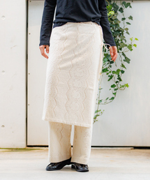 Rouge vif la cle | 【Le Melange/ル・メランジュ】ラップスカート付きレースパンツ【セット】/#8543503/パンツ/ラップスカート/レース【WEB限定】(その他パンツ)