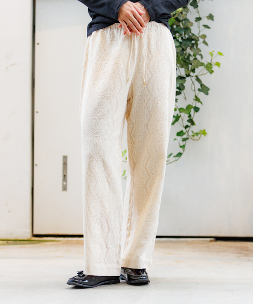 Rouge vif la cle（ルージュヴィフラクレ）の「【Le Melange/ル・メランジュ】ラップスカート付きレースパンツ【セット】/#8543503/パンツ/ラップスカート/レース【WEB限定】（その他パンツ・レディース・オフホワイト/ブラック・フリー）」の6枚目の写真