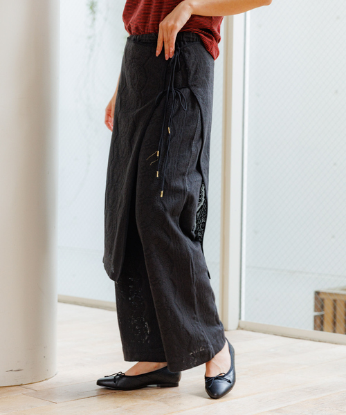 Rouge vif la cle（ルージュヴィフラクレ）の「【Le Melange/ル・メランジュ】ラップスカート付きレースパンツ【セット】/#8543503/パンツ/ラップスカート/レース【WEB限定】（その他パンツ・レディース・オフホワイト/ブラック・フリー）」の14枚目の写真