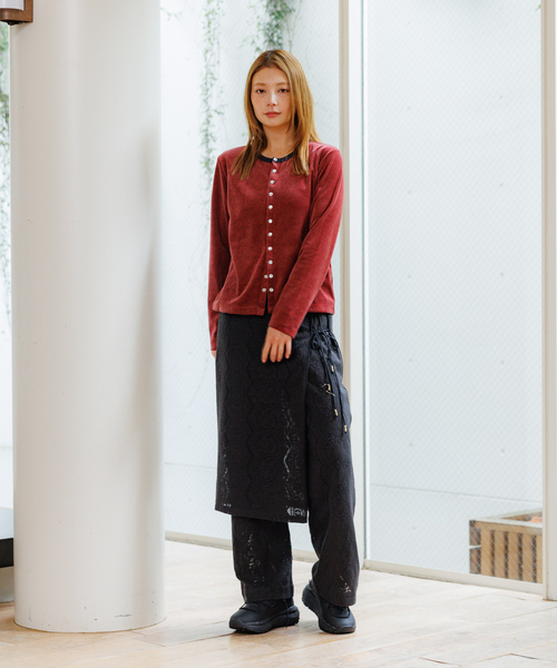 Rouge vif la cle（ルージュヴィフラクレ）の「【Le Melange/ル・メランジュ】ラップスカート付きレースパンツ【セット】/#8543503/パンツ/ラップスカート/レース【WEB限定】（その他パンツ・レディース・オフホワイト/ブラック・フリー）」の15枚目の写真