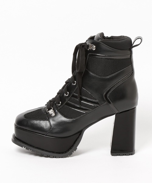 HARE（ハレ）の「スニーカーチャンキーブーツ(HARE)（ブーツ・レディース・シルバー/ブラック/カーキ・SMALL/MEDIUM/LARGE）」の21枚目の写真