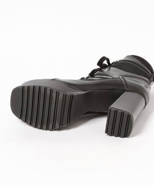 HARE（ハレ）の「スニーカーチャンキーブーツ(HARE)（ブーツ・レディース・シルバー/ブラック/カーキ・SMALL/MEDIUM/LARGE）」の15枚目の写真