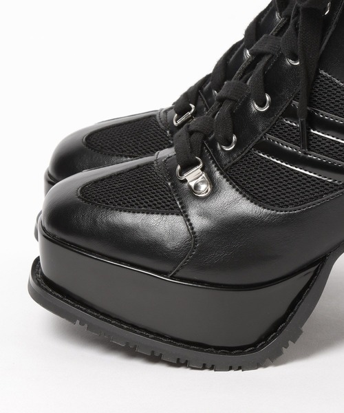 HARE（ハレ）の「スニーカーチャンキーブーツ(HARE)（ブーツ・レディース・シルバー/ブラック/カーキ・SMALL/MEDIUM/LARGE）」の16枚目の写真