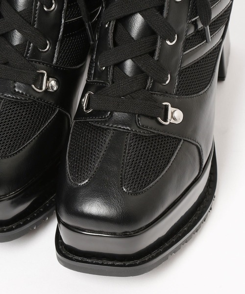 HARE（ハレ）の「スニーカーチャンキーブーツ(HARE)（ブーツ・レディース・シルバー/ブラック/カーキ・SMALL/MEDIUM/LARGE）」の18枚目の写真