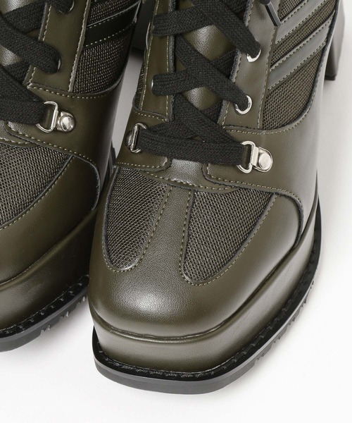 HARE（ハレ）の「スニーカーチャンキーブーツ(HARE)（ブーツ・レディース・シルバー/ブラック/カーキ・SMALL/MEDIUM/LARGE）」の8枚目の写真