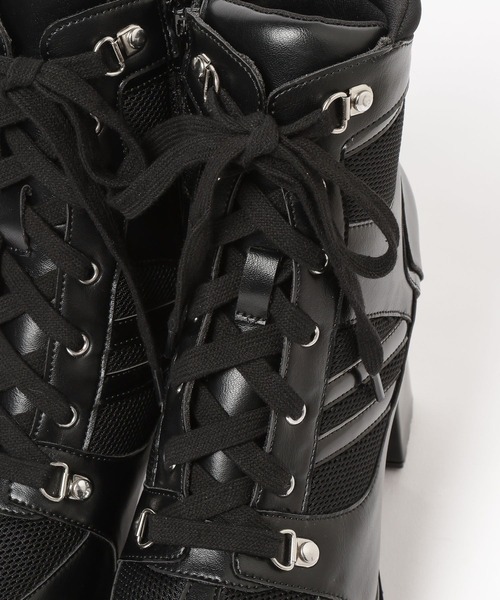 HARE（ハレ）の「スニーカーチャンキーブーツ(HARE)（ブーツ・レディース・シルバー/ブラック/カーキ・SMALL/MEDIUM/LARGE）」の9枚目の写真