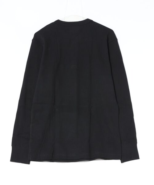 HANES(ヘインズ)の「【HANES/ヘインズ】BEEFYサーマルリブヘンリーネックTシャツ HM4-S104(Tシャツ/カットソー・メンズ・ホワイト/ブラック・MEDIUM/SMALL/X-LARGE/LARGE)」の3枚目の写真