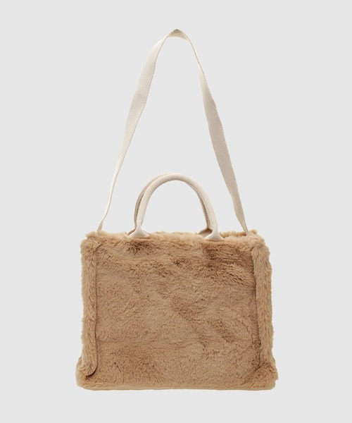 MARNI(マルニ)の「FUR FABRIC / ミニバスケットバッグ(ショルダーバッグ・レディース・ピンク/ベージュ・ONE SIZE)」の7枚目の写真
