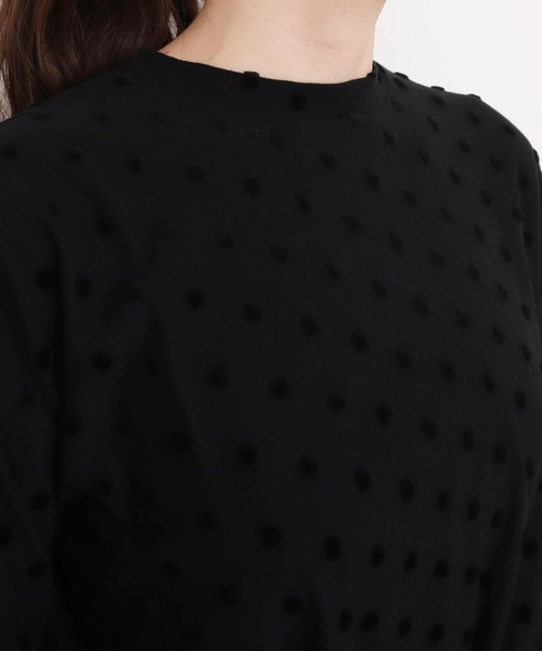 l'atelier du savon（アトリエドサボン）の「_ベロアドット　ロンＴ（Tシャツ/カットソー・レディース・キナリ/ブラック・FREE）」の19枚目の写真