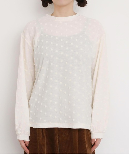 l'atelier du savon（アトリエドサボン）の「_ベロアドット　ロンＴ（Tシャツ/カットソー・レディース・キナリ/ブラック・FREE）」の18枚目の写真