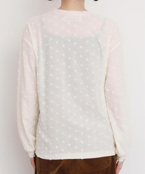 l'atelier du savon（アトリエドサボン）の「_ベロアドット　ロンＴ（Tシャツ/カットソー・レディース・キナリ/ブラック・FREE）」の16枚目の写真