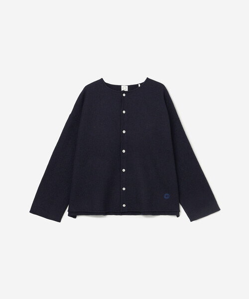 【新品未使用】ORCIVAL ウールカーディガン ジャケット ダークネイビー ORCIVAL | ウールジャージー カーディガン WOMEN（カーディガン/ボレロ