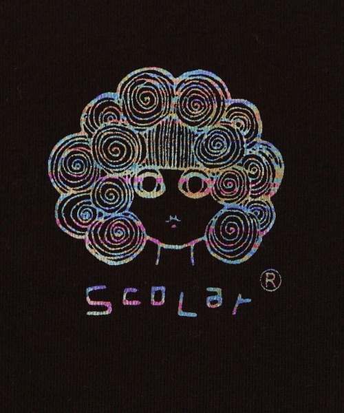 ScoLar(スカラー)の「153661:ミニ裏毛スカ子ロゴ ダブルジップカーディガン(カーディガン/ボレロ・レディース・ブラック/オートミール/杢グレー・M)」の9枚目の写真