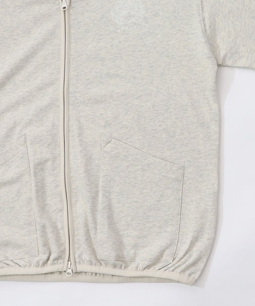 ScoLar(スカラー)の「153661:ミニ裏毛スカ子ロゴ ダブルジップカーディガン(カーディガン/ボレロ・レディース・ブラック/オートミール/杢グレー・M)」の5枚目の写真