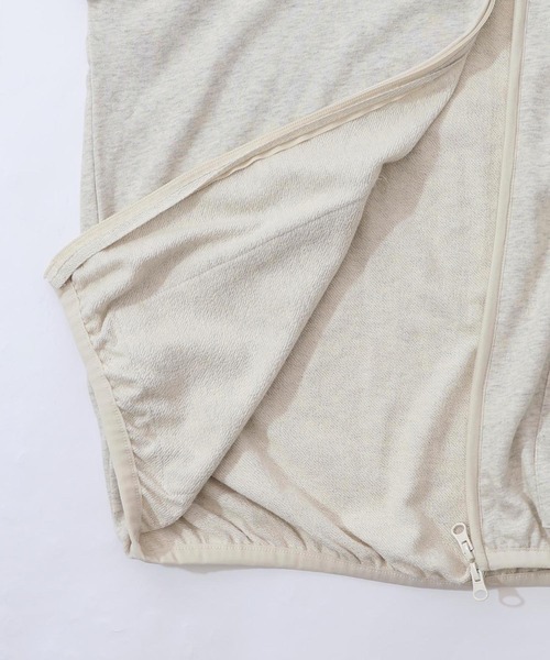 ScoLar(スカラー)の「153661:ミニ裏毛スカ子ロゴ ダブルジップカーディガン(カーディガン/ボレロ・レディース・ブラック/オートミール/杢グレー・M)」の4枚目の写真